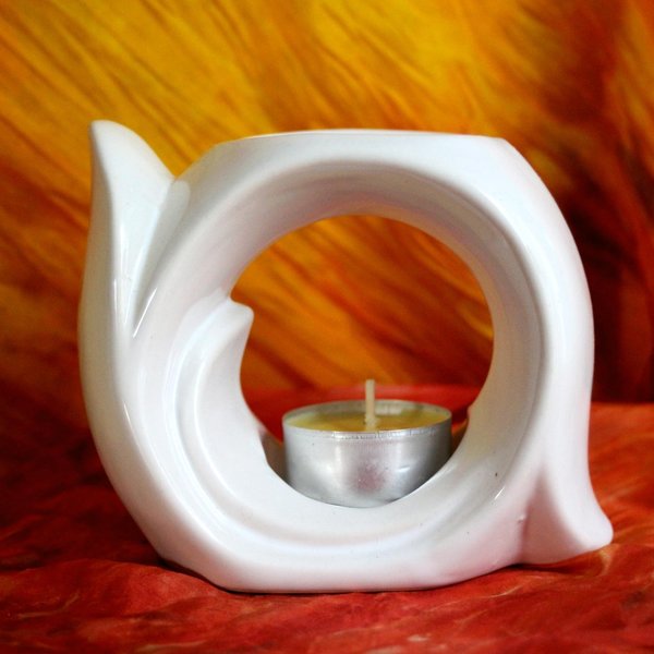 Elegante Keramik Duftlampe "Flow"